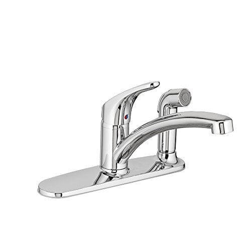 American Standard حنفية مطبخ أمريكية ستاندرد 7074030.002 كولوني برو بمقبض واحد مع رشاش جانبي مدمج، كروم مصقول - Image 1