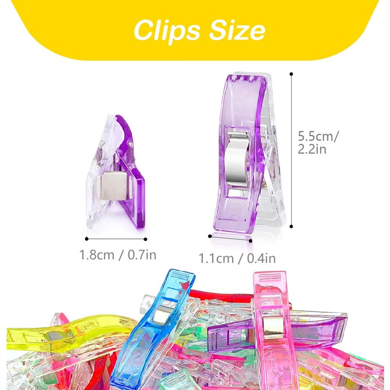 KOLUPA Large Sewing Clips for Fabric and Quilting 30 Pcs, KOLUP Jumbo Quilting Clips and Sewing Fabric Clips Crafting Tools Assorted Colors Premium Plastic Clips Sewing Notions for Sewing Quilting Supplies - Image 3