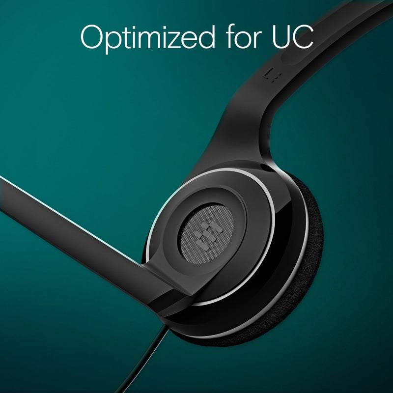 EPOS sennheiser PC 8 USB - Stereo USB Headset for PC and MAC with In-line Volume and Mute Control - Black - Image 4