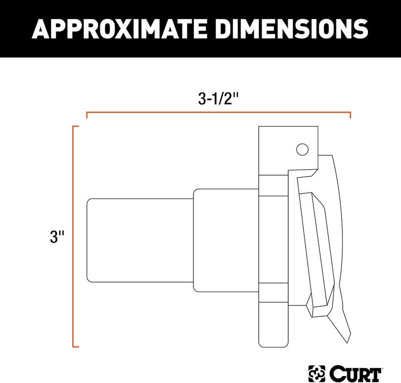 CURT 56415 7-Pin RV Blade Connector - Image 2