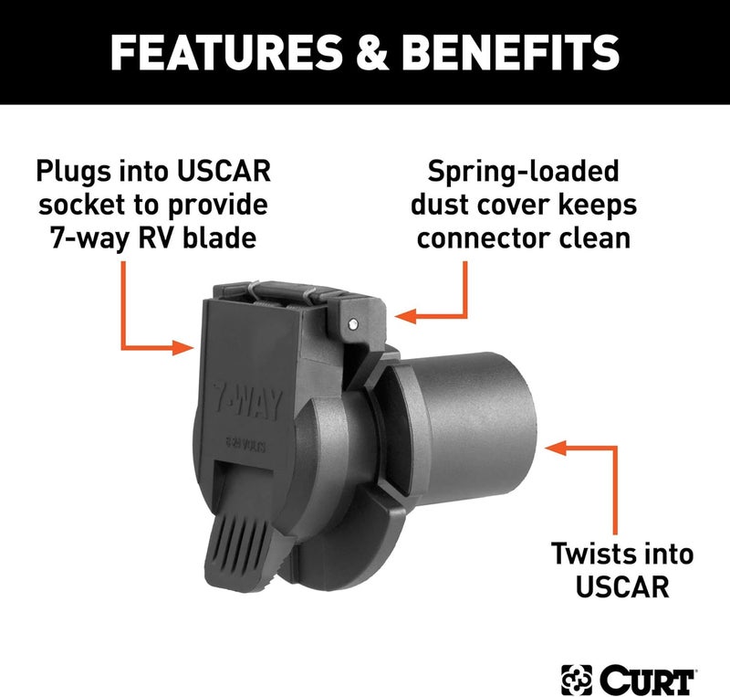 CURT 56415 7-Pin RV Blade Connector - Image 3