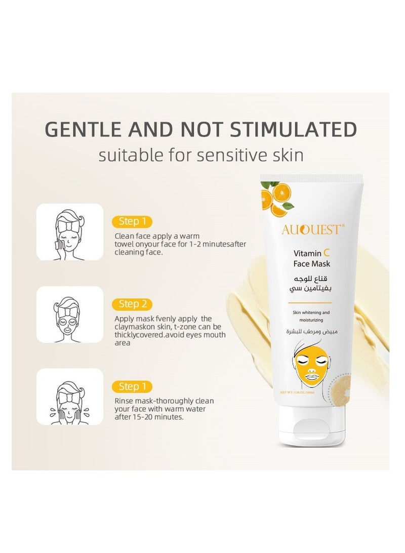 AuQuest Facial mask with vitamin C, whitening and moisturizing the skin, 100 ml - Image 4