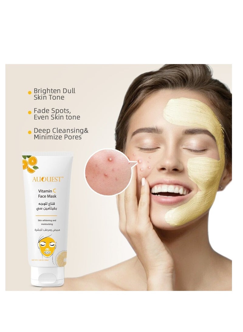 AuQuest Facial mask with vitamin C, whitening and moisturizing the skin, 100 ml - Image 3