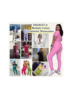 Generic Dagacci Scrubs Medical Uniform Women and Man Scrubs Set Medical Scrubs Top and Pants  - Image 5