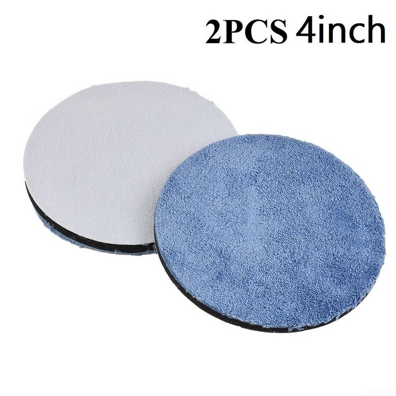 2Pcs 4 Inch Microfiber Car Polishing Pads for Buffing and Flawless Finish - Image 3