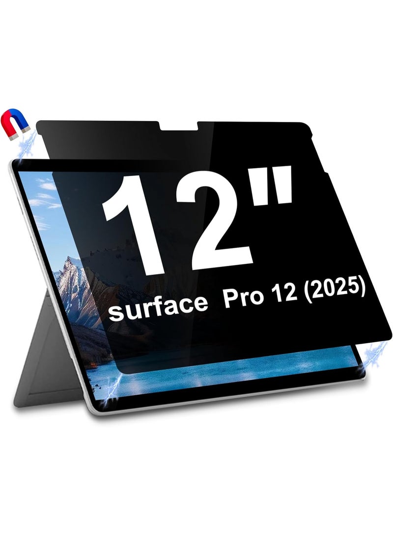شاشة خصوصية مغناطيسية مضادة للتجسس لجهاز Surface Pro 12 بوصة (2025)، مضادة للتوهج، حماية بزاوية 30°، فلتر قابل للغسل وإعادة الاستخدام، تركيب خالي من الفقاعات - Image 1