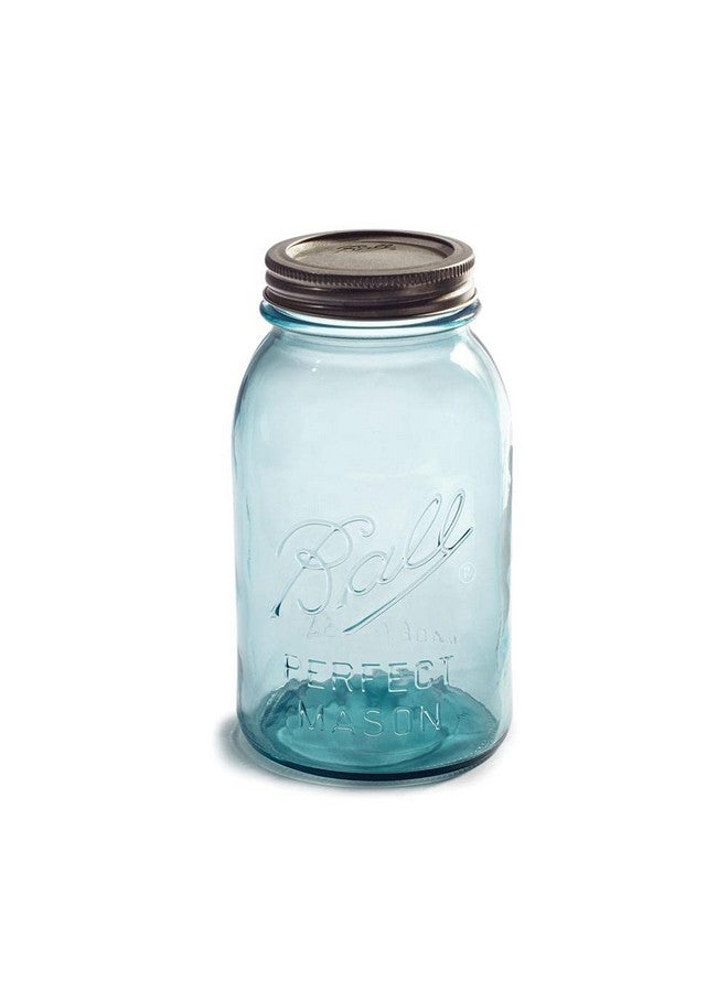 Ball Ball 1440069055 32 Oz Collector'S Edition Aqua Vintage Canning Jar With Lids & Bands 4 Count 