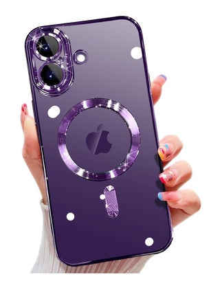 for iPhone 16 MagSafe Case with Camera Lens Protector,Full Protection Clear Magnetic Case Compatible with MagSafe Elegant Anti-Scratch Case Cover for iPhone 16 Purple - pzsku/Z7B5566EB35BAA00826D9Z/45/_/1740083930/62908c87-1a32-4934-be36-be1b67079585