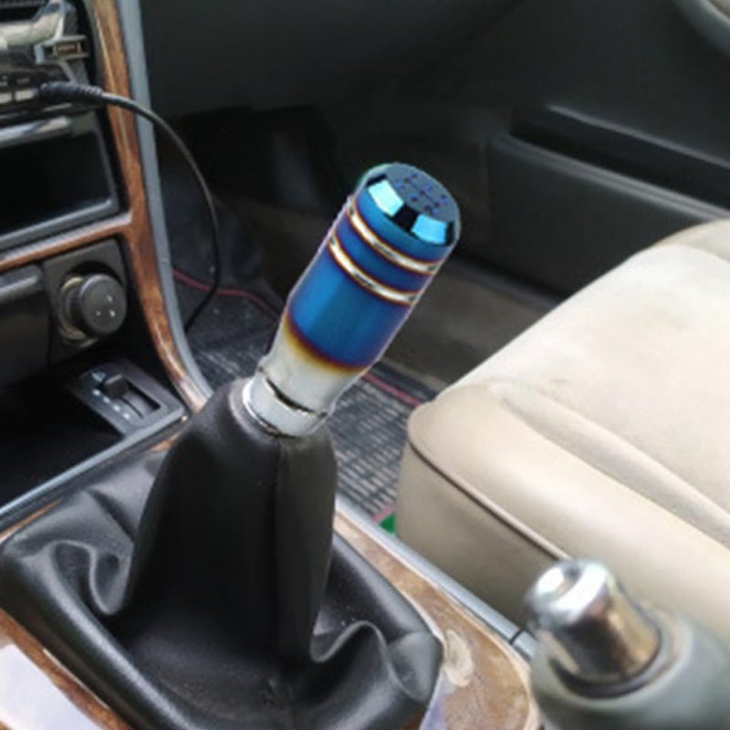 PATKAW Manual Car Shift Knob 5-Speed Gear Lever Stick Handle Aluminum Alloy Blue Finish Compatible with Manual Transmission Vehicles for Automotive Interior Upgrades - Image 5