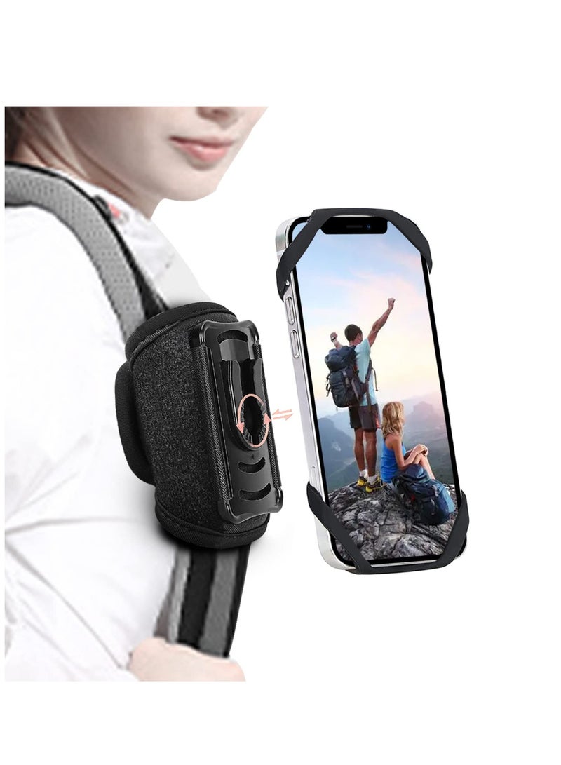 Generic Outdoor backpack strap clip for phone, Detachable Convenient mobile Smartphone Holder for Shoulder Strap for Hiking, Alpinism, Climbing, Traveling  - Image 1