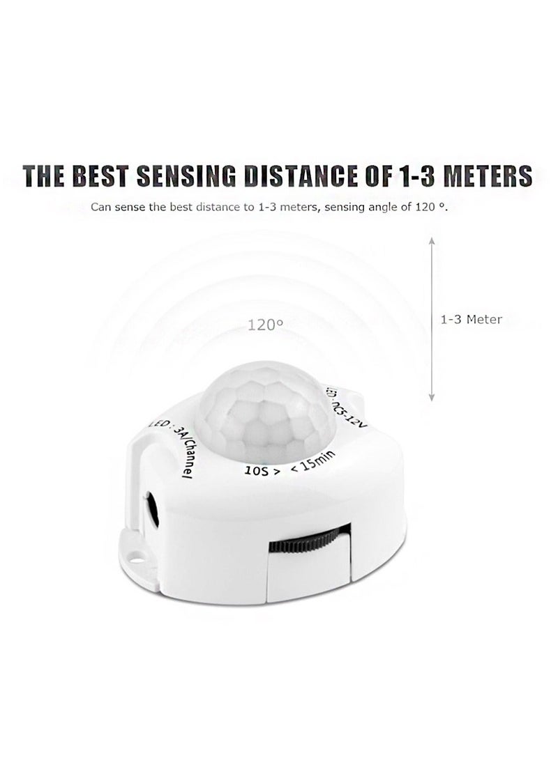 Loquat LED Under Cabinet Lighting Motion Sensor 9.8Ft Bed Stairs Wardrobe Lamp Tape Waterproof DC 12V Motion Activated LED Waterproof Closet Night Strip Light Warm White 3M - Image 4