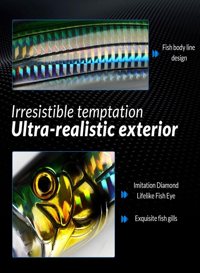 THKFISH طُعم صيد سمك التونة THKFISH Popper، طُعم صيد سطحي لصيد التونة في المياه المالحة، مناسب لصيد سمك القاروص من الشاطئ، مزود بعيون ثلاثية الأبعاد، مناسب لصيد سمك التونة العملاقة (GT)، طوله 5.9 بوصة، لونه أخضر - قطعة واحدة - Image 4