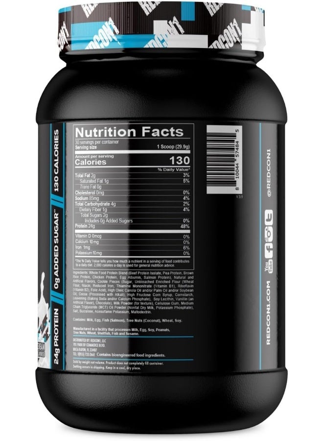 REDCON1 MRE Lite Whole Food Cookies and Cream Protein Powder 30 Servings  - Image 2