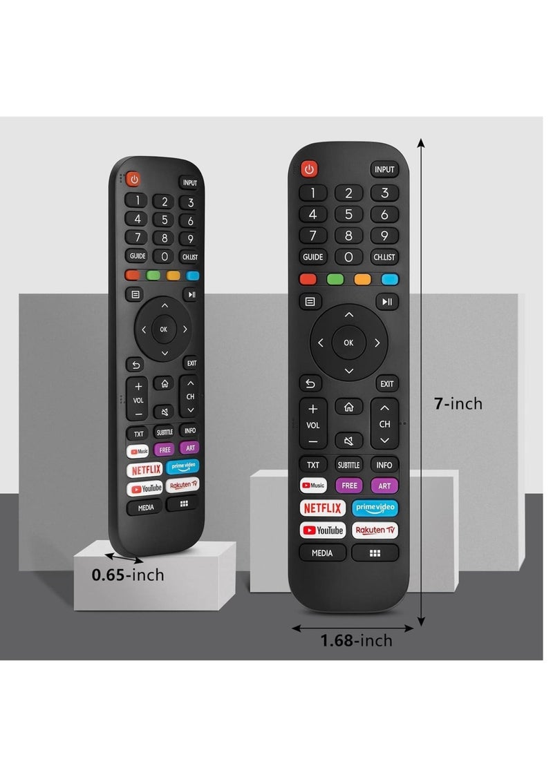 Universal Replacement for TV, New Upgraded Infrared Remote Control EN2G30H/EN2A30,with Netflix, Prime Video, YouTube, Rakuten TV Buttons - Image 2