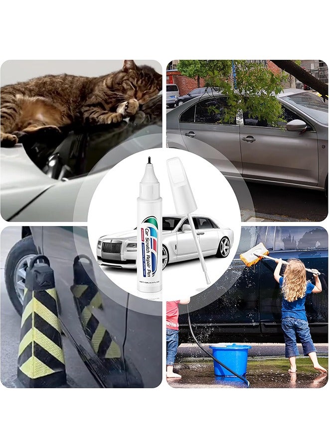 Touch Up Paint for Cars,Car Paint Scratch Repair Pen Car Paint Touch Up Pen Car Scratch Remover Quick and Easy Fix Auto Paint Chip Repair Auto Touch Up Paint for Scratch Repair Various Cars (White) - Image 4