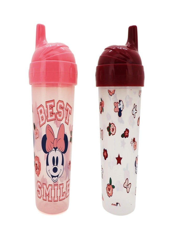 Cudlie Disney Baby Girl 2 Pack 10 Oz Hard Spout Sippy Cup for Toddler, Best Smile - Image 1