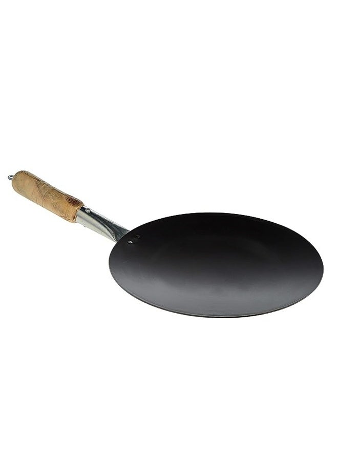 Lion Lion Iron Tawa with Natural Wooden Handle and Hanging Loop – No. 11, 27 cm, Heavy-Duty Iron for Even Heat Distribution, Perfect for Dosa, Roti, Paratha, and Flatbreads  - Image 3