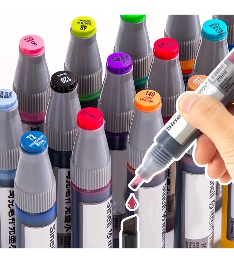 Refill Ink For Marker Pen Anime Painting 48 Colors Model 33 Student Artist - Image 1