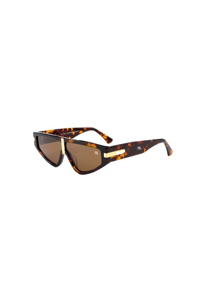 Kemet Eyewear Irregular Full Rim Unisex Celeste Brown brown Lens 