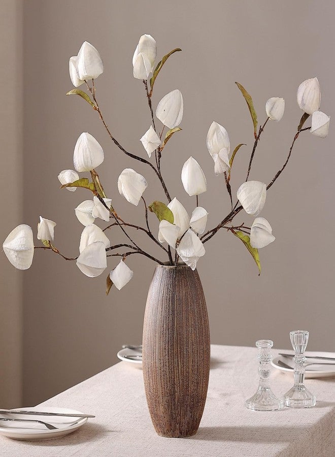 GLIDLION 4PCS Artificial Physalis Branch for Vase - 29" Faux Cape Gooseberry Stem, Realistic Fake Branches for Kitchen, Home, Farmhouse, DIY Arrangements Decorations (Cream) - Image 1