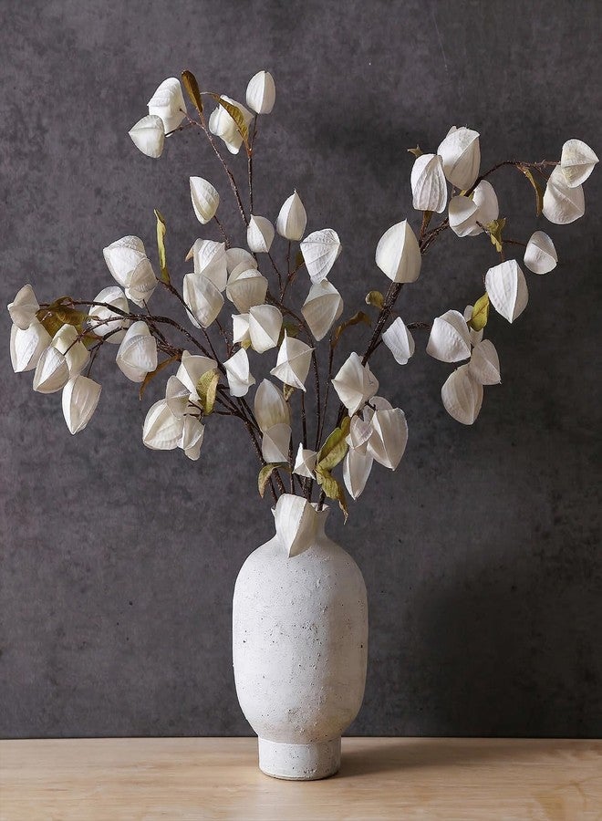 GLIDLION 4PCS Artificial Physalis Branch for Vase - 29" Faux Cape Gooseberry Stem, Realistic Fake Branches for Kitchen, Home, Farmhouse, DIY Arrangements Decorations (Cream) - Image 2