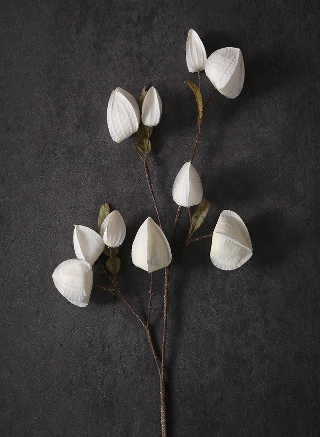 GLIDLION 4PCS Artificial Physalis Branch for Vase - 29" Faux Cape Gooseberry Stem, Realistic Fake Branches for Kitchen, Home, Farmhouse, DIY Arrangements Decorations (Cream) - Image 3