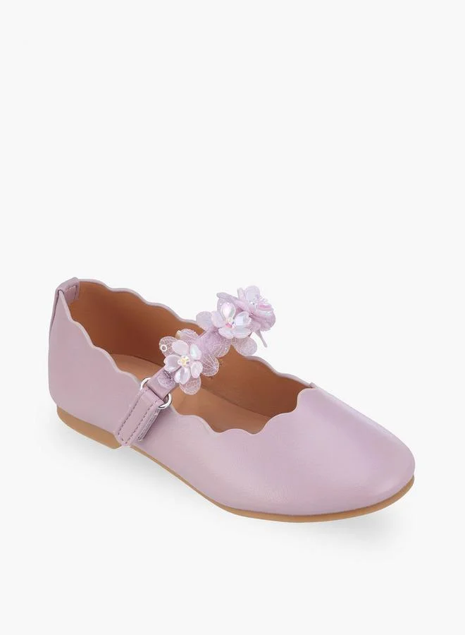 JUNIORS Girls Hook & Loop Ballerina Shoes
