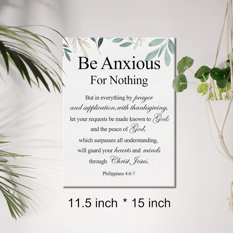 JerLoe Christian Canvas Wall Art - Be Anxious for Nothing - Image 2