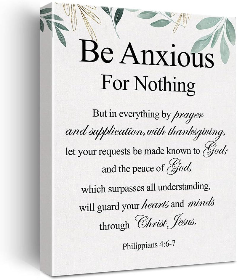 JerLoe Christian Canvas Wall Art - Be Anxious for Nothing - Image 1