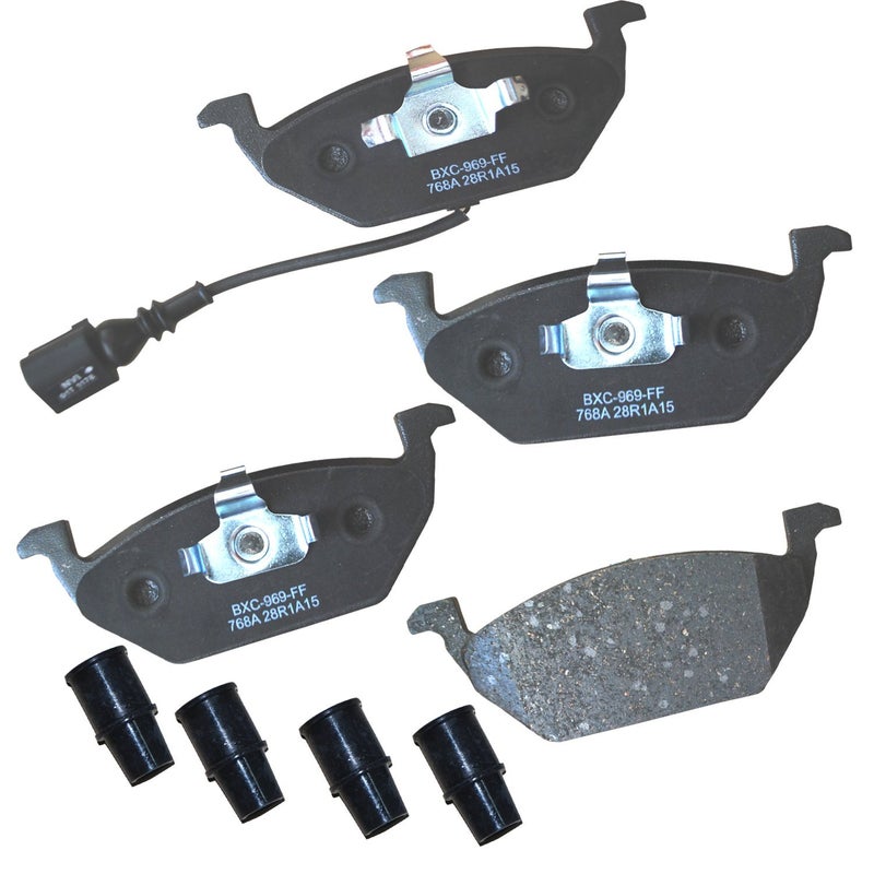 بنديكس وسادات فرامل أمامية سيراميكية من Bendix Premium SBC768A لطرازات مختارة من Audi A3 وSeat Leon وToledo وVolkswagen Beetle وBora Caddy وClasico وCrossFox وGolf وGolf City وJetta وJetta SportVan - Image 1