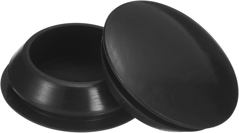 QUARKZMAN 4 Pieces Silicone Plugs, Round Rubber Plugs Snap into 28-30mm Holes, Waterproof Hole Plugs for Metal Pipe, Furniture End Caps, Black Inserts - Image 1