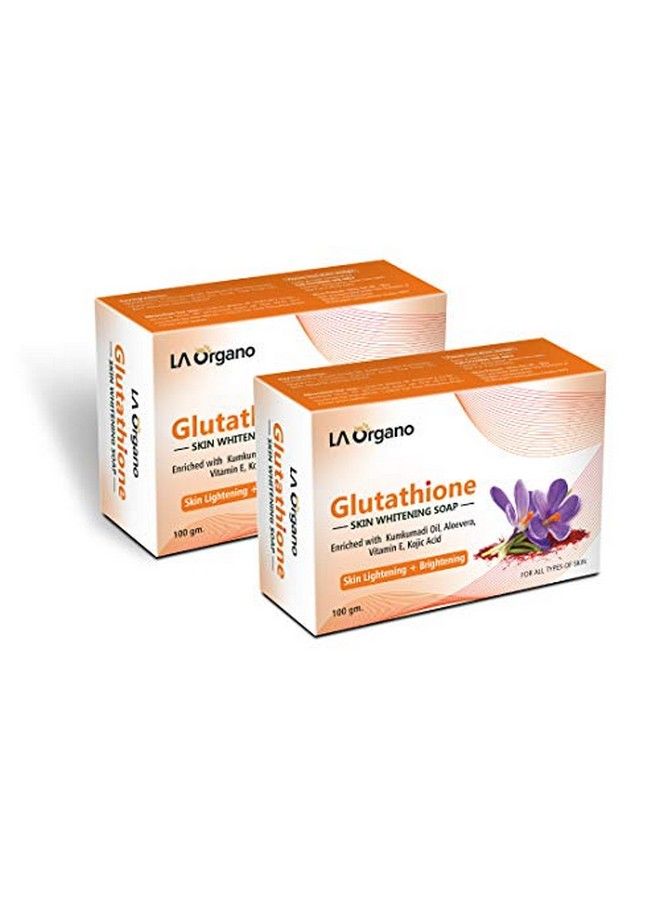 LA Organo Glutathione Kumkumadi Skin Lightening & Brightening Soap For All Skin Type (100Gm) Pack Of 2 - Image 2