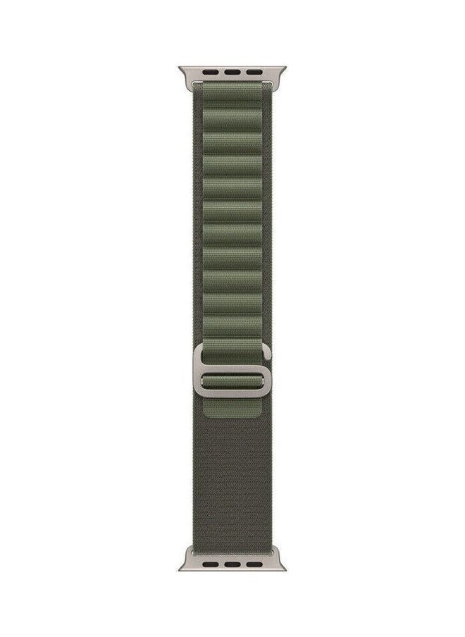 Beauenty - 2Pack for Apple Watch Alpine Loop Band 49mm/45mm/44mm Nylon Woven Sport Strap Compatible with iWatch Series 8/Ultra/7/SE/6/5/4/3/2/4 Green/Orange - Image 1