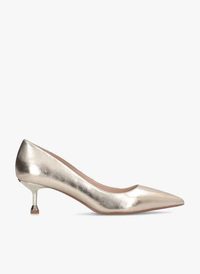 Liu Jo Low-heeled metallic court shoes