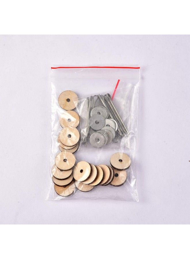 EXCEART 20 Set Doll Joints Accessories Diy Wooden Bear Doll Joint Rotatable Joints Connectors Cotter Pin Joint For Diy Crafts Doll Making Toys (Silver) 45Mm - Image 4