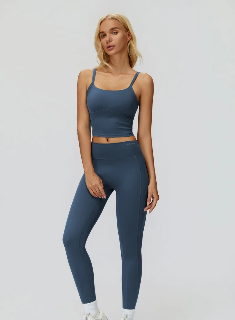 KAWN.YOGA Blue Sapphire Square Neck Cami Top for Women | Best Price UAE