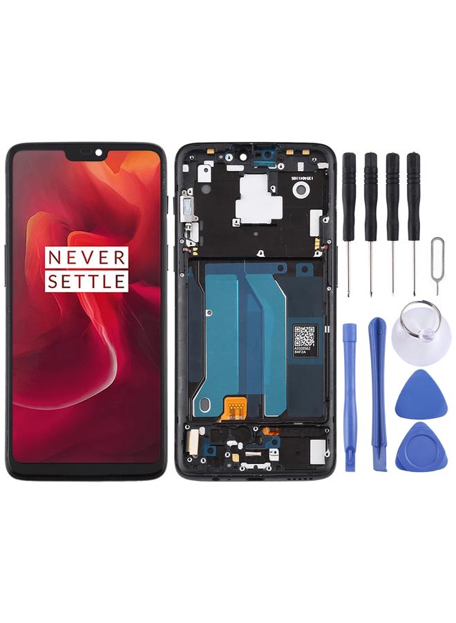 erorex Replacement For OnePlus 6 A6000 TFT Material LCD Screen and Digitizer Full Assembly with Frame Black - Image 1