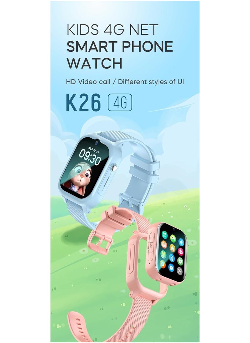 2025 4G Kids Smart Watch with Video Calling & GPS Tracker – IP67 Waterproof, 700mAh Long Battery, SOS Alarm, Two-Way Call, 1.83" HD Screen, Child Safety Smartwatch with SIM Card Support – Perfect Gift for Boys & Girls