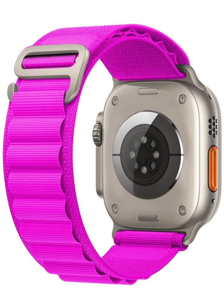 CATANES - Apple Watch Band 49mm 45mm 44mm 42mm Alpine Loop Band Women Men Adjustable with Metal G-Hook Strap for iWatch Ultra Series SE 8/7/6/5/4/3/2/1 Hot Purple - Image 1