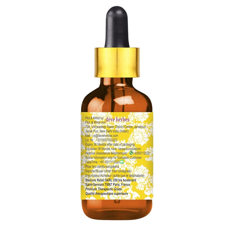 Deve Herbes Deve Herbes Bhringraj Oil Eclipta alba with Glass Dropper  Infused  Pure  NonSticky  Lightweight  For Scalp Application  Traditional Ayurvedic  Men  Women  15ml  - Image 5