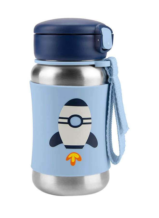 سكيب هوب Toddler Sippy Cup With Straw, Sparks Stainless Steel Straw Bottle, Robot