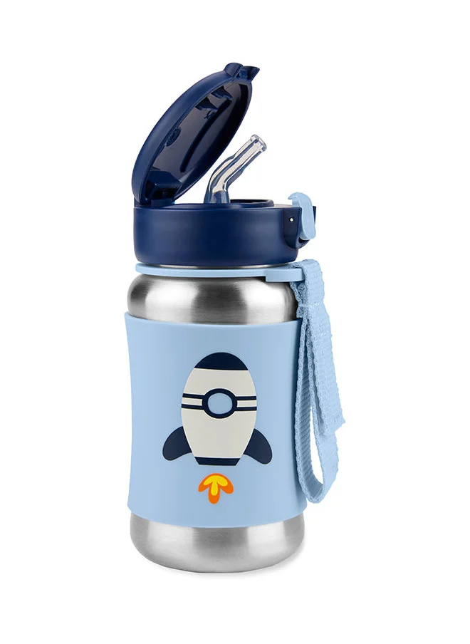 سكيب هوب Toddler Sippy Cup With Straw, Sparks Stainless Steel Straw Bottle, Robot