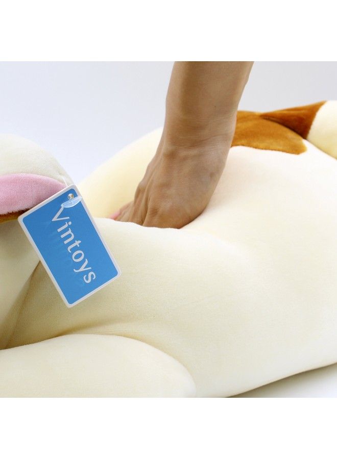 Vintoys وسادة كبيرة ناعمة جداً على شكل قطة، دمية محشوة، بني، 23.5 إنش - Image 5
