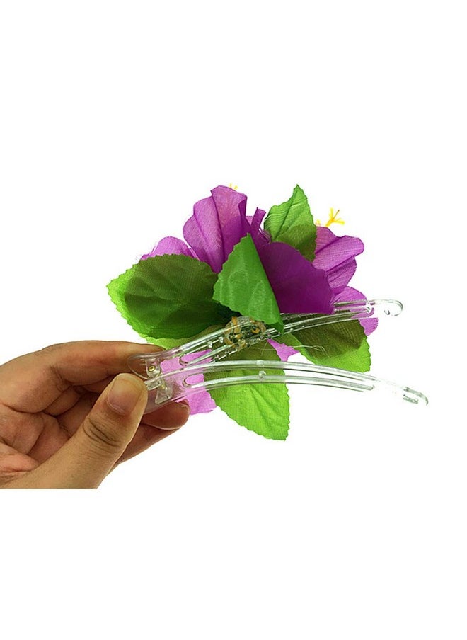 ALIMITOPIA Limitopia Hawaiian Hibiscus Flower Hair Clip Fabric Artificial Tropical Flower Hairpin Barrette Hair Accessories For Luau Beach Party(Hibiscus Flower 8Pcs Medium Size)  - Image 4
