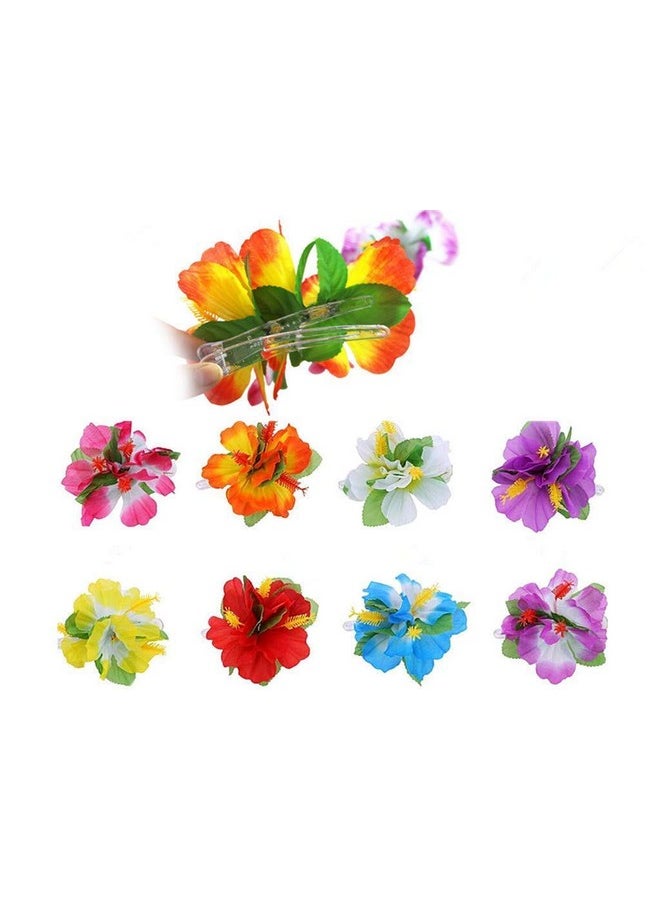 ALIMITOPIA Limitopia Hawaiian Hibiscus Flower Hair Clip Fabric Artificial Tropical Flower Hairpin Barrette Hair Accessories For Luau Beach Party(Hibiscus Flower 8Pcs Medium Size)  - Image 1