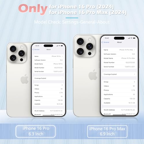 imluckies for iPhone 16 Pro - iPhone 16 Pro Max Camera Lens Protector, AR+AF Tempered Glass, 9H Ultra-Tough Metal Individual Lens Cover, HD Clear Camera Accessories - Glitter White Titanium - Image 2