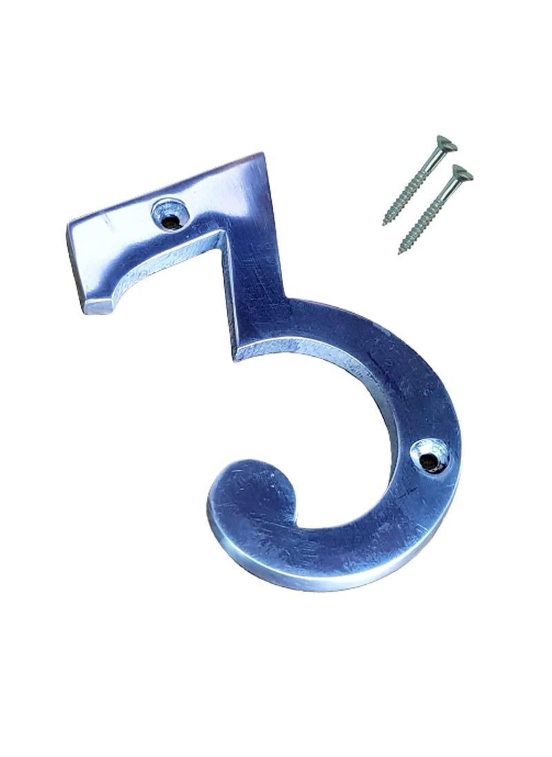 ESPLANADE eSplanade Aluminium House Hotel Door Number Plaque Numeric Numerical Digit 3 Three 09 Numbers 4 Inches  - Image 1