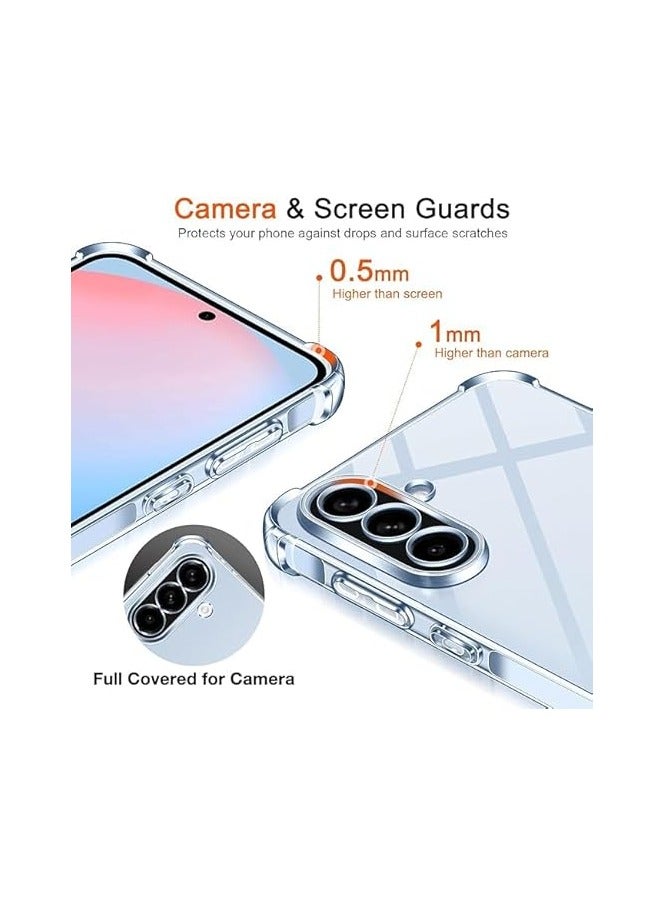 Clear Silicone Case for Samsung Galaxy A56 5G with Shockproof Protective Corners, Thin Soft Transparent Protective Flexible TPU Transparent Mobile Phone Case Scratch-Resistant Case Cover - Image 3
