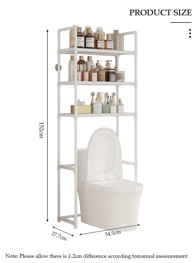 DUNISO 3 Tier Storage Shelves, Stable Bathroom Shelf Organizer, Storage Rack with Armrests, Removable Free Standing Rack, Multipurpose Rack for Over The Toilet Bathroom, Shelving Unit for Laundry Room,Living Room,Garage,Pantry,Study Room - Image 2