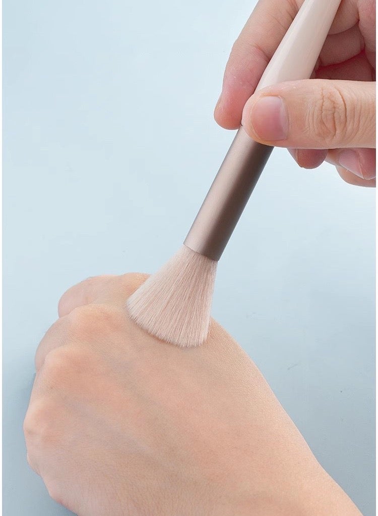 8-Piece Travel Makeup Brush Set – Premium Synthetic Fiber Brushes with Pouch | Bridal, Bridesmaid & Bachelorette Gift (Includes Angled Blush Brush) - Image 5